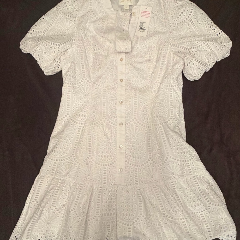 Lilly Pulitzer White Eyelet Mini Dress - Picture 9 of 11